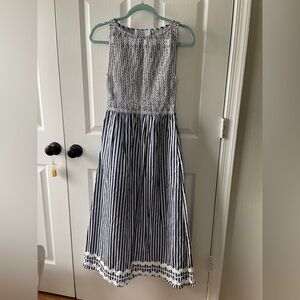 Hill house cosima rare embellished navy stripe size small